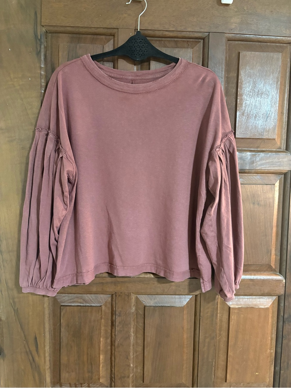 aerie Mauve Balloon Sleeve Sweatshirt
